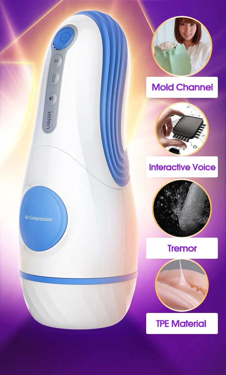 Leten SM360 - 10 Vibrations & 7 Frequencies Super Masturbator