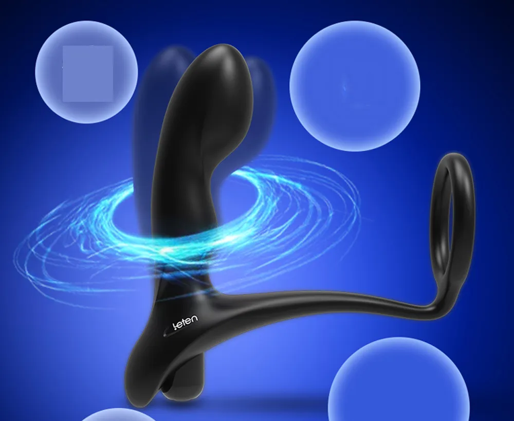 Leten Silicone Prostate Massager Anal Plug 1-2