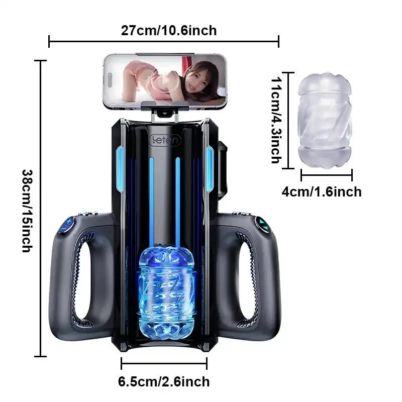 Leten Cannon King Pro Fully Automatic Sucking Male Masturbator Leten Thrusting Pro size